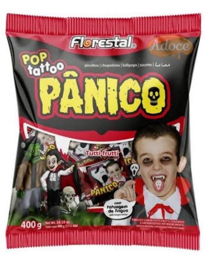 PIRULITO POP TATTOO PANICO 400G