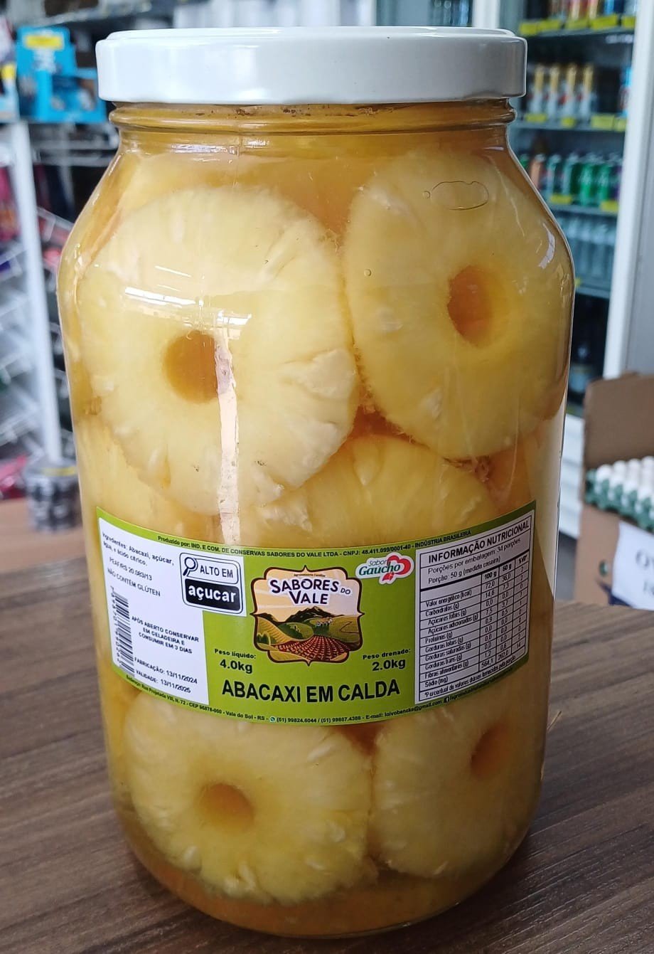 ABACAXI CALDA SABOES DO VALE 2KGg