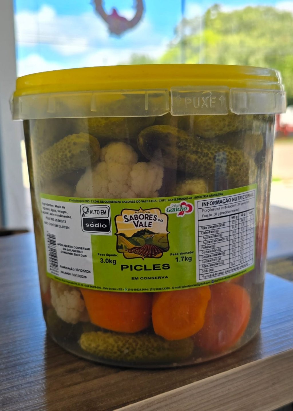 PICLES SABORES DO VALE 1.7KG