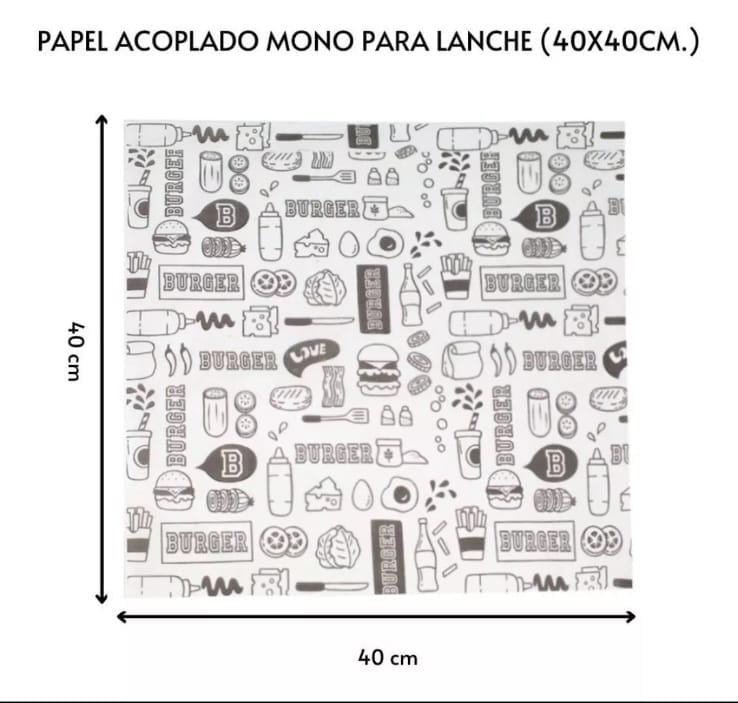 PAPEL OCOPLADO  40CM X 40CM 400 UNIDADES 