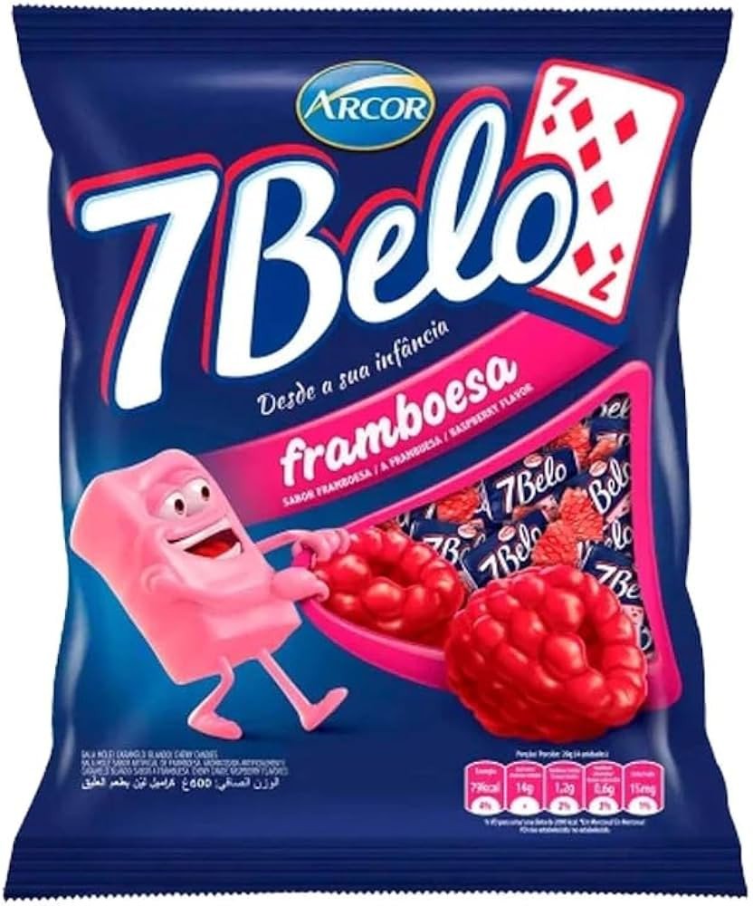 BALA ARCOR SETE BELO FRAMBOESA 500GR