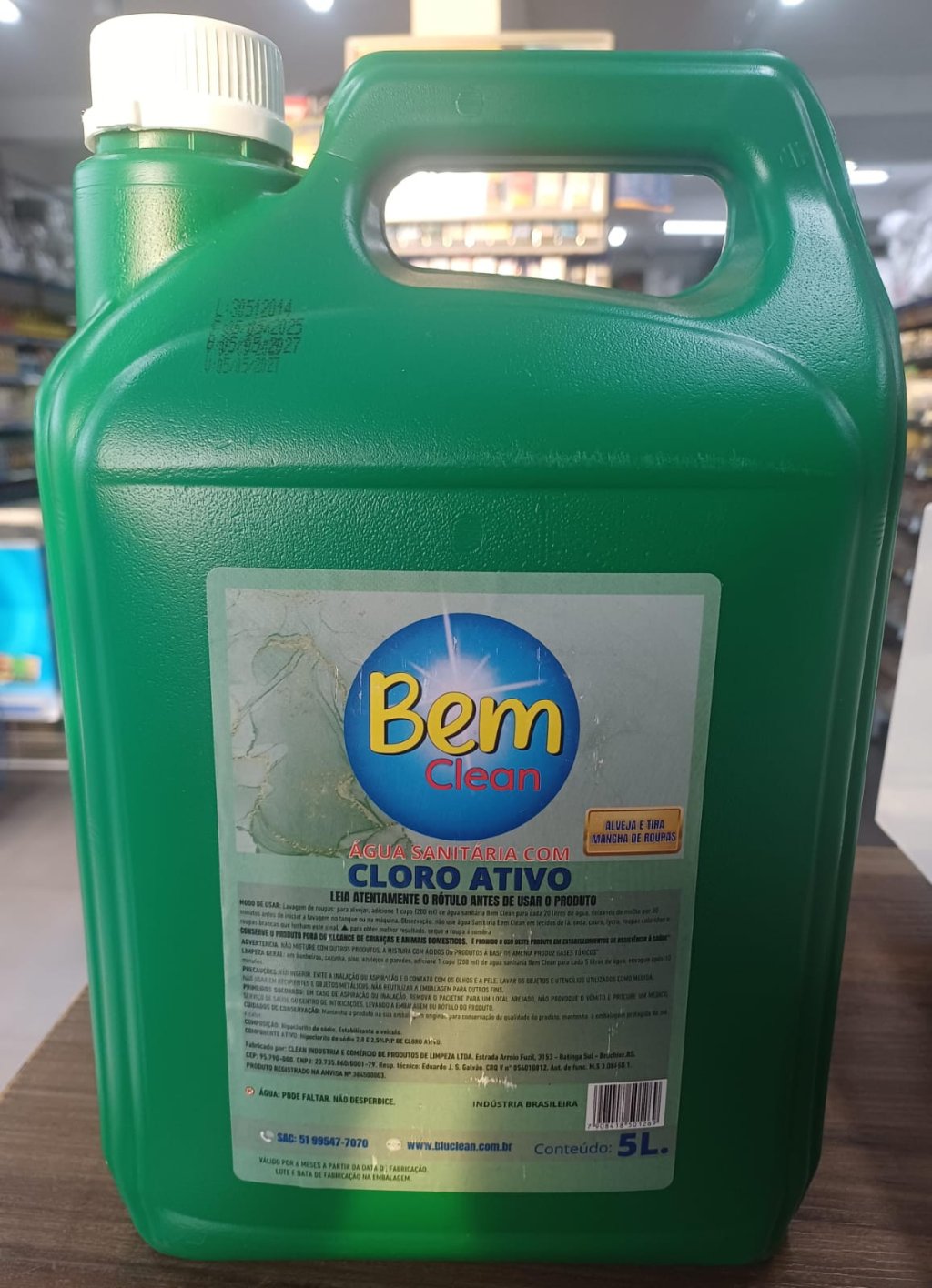 BEM CLEAN AGUA SANITARIA 5LT