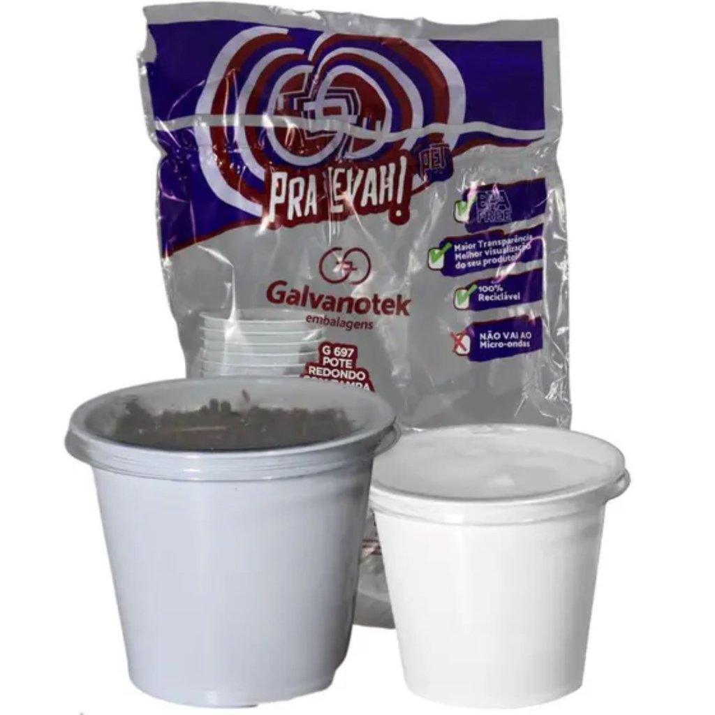 G 697 POTE 60ML BRANCO PET COM 20UN COM TAMPA