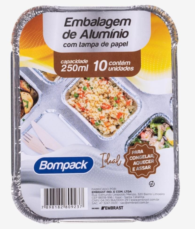 FORMA BOMPACK C/TAMPA 250ML C/10 UN