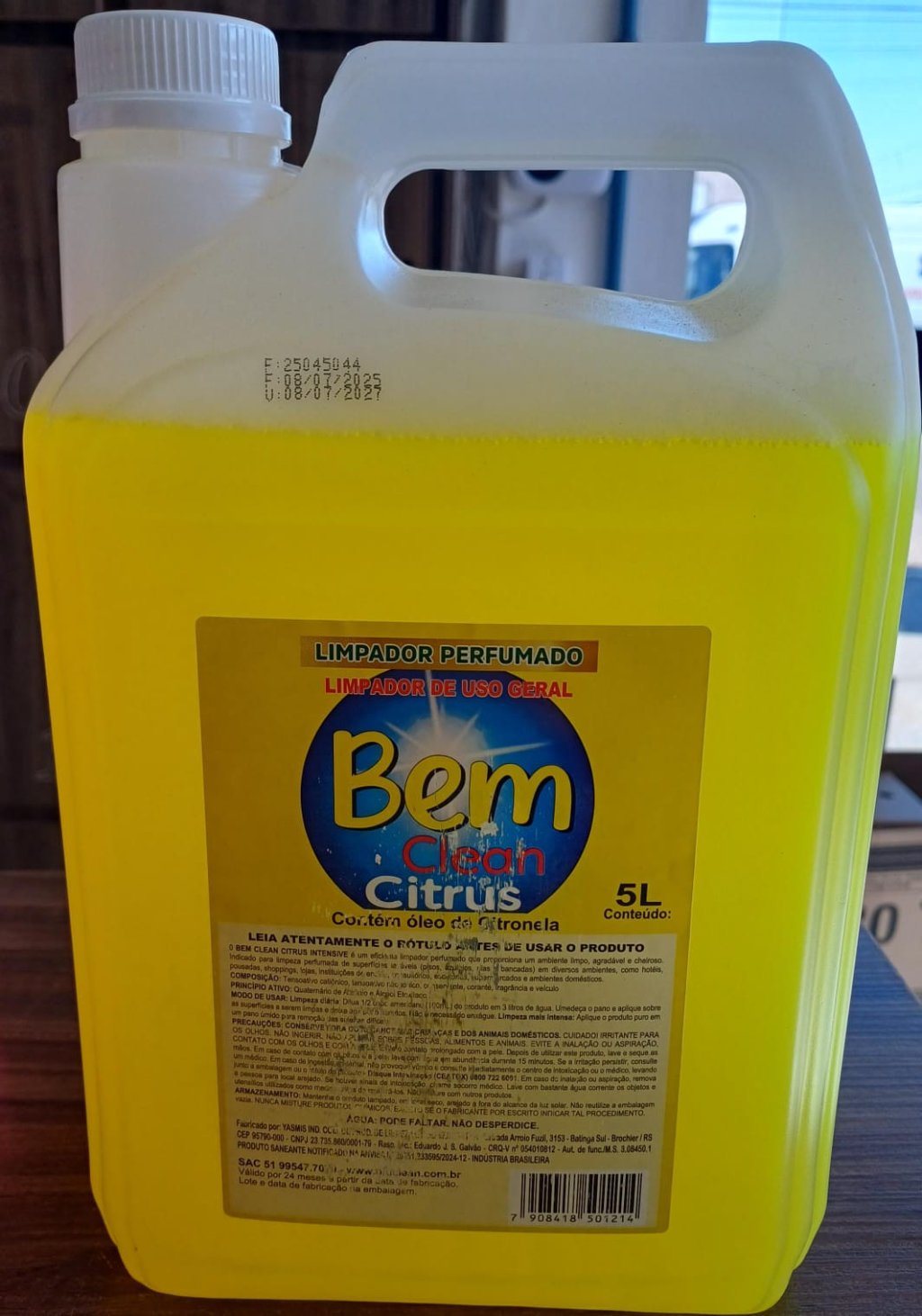 DESINFETANTE BEM CLEAN CITRUS 5LT