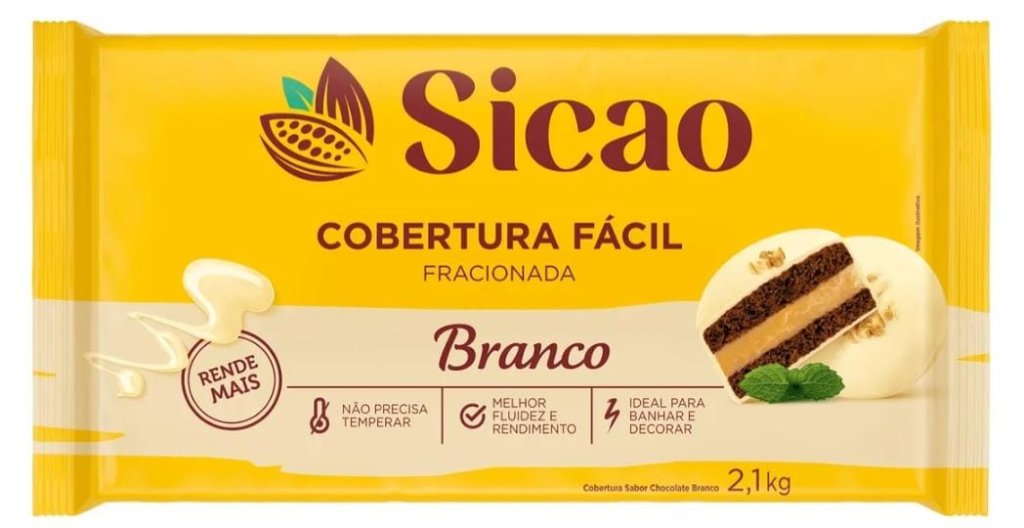 COBERT CHOC. BARRA  SICAO BRANCO 1,010KG