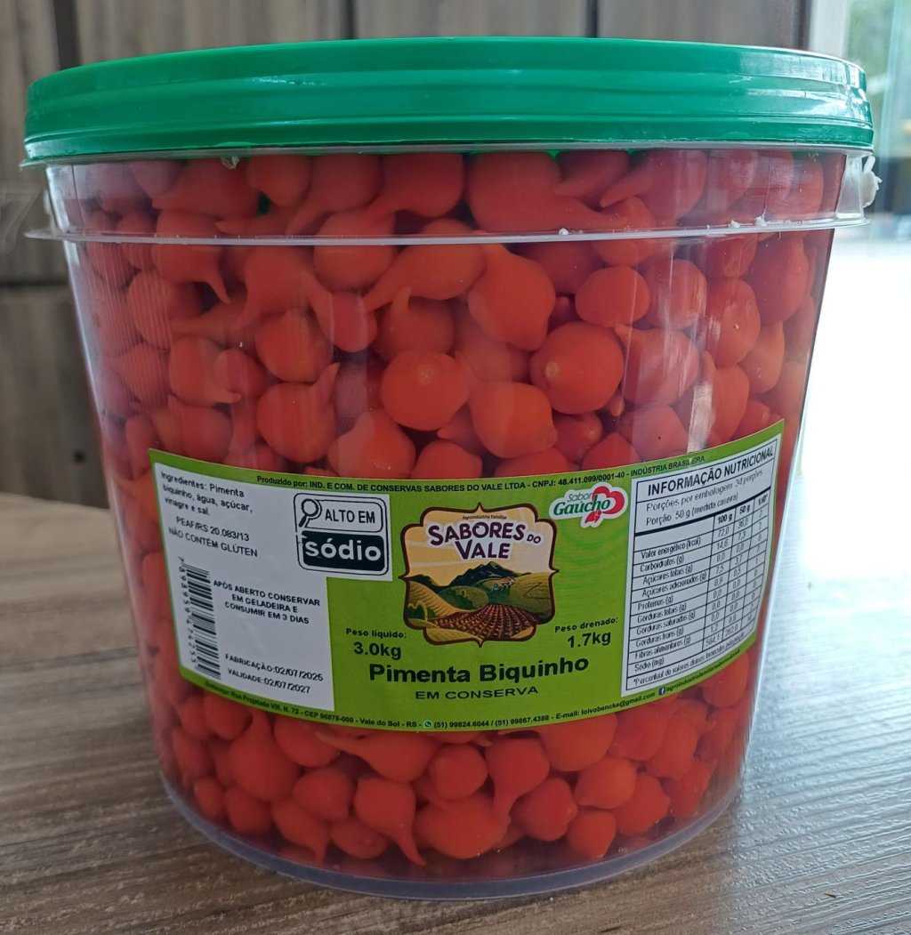 PIMENTA DE BICO SABORES DO VALE 1,7kg
