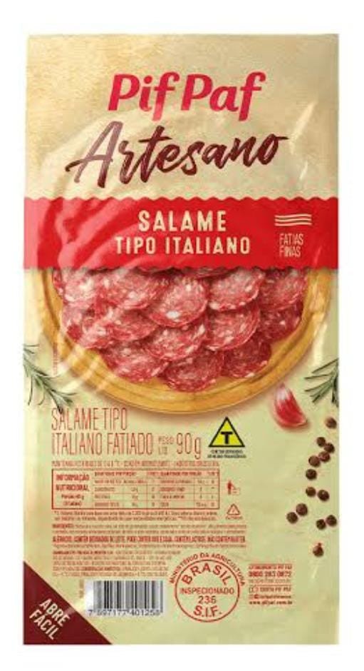 SALAME ITALIANO FATIADO PIFPAF 90g