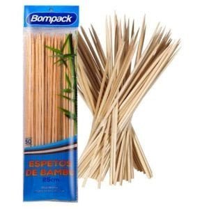 ESPETO BOMPACK DE BAMBU 25CM X 50un