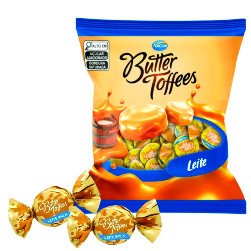 BALA ARCOR BUTTER TOFFEE LEITE 500g