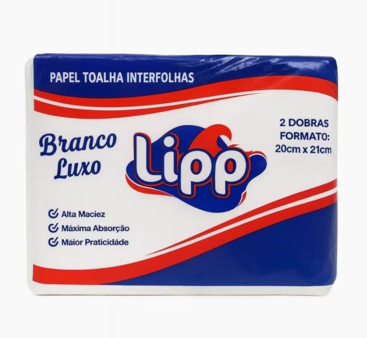 PAPEL TOALHA BRANCO LUXO LIPP C/1000UN