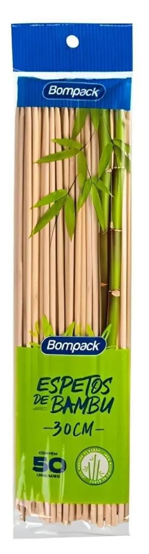 ESPETO BOMPACK DE BAMBU 30CM C/50