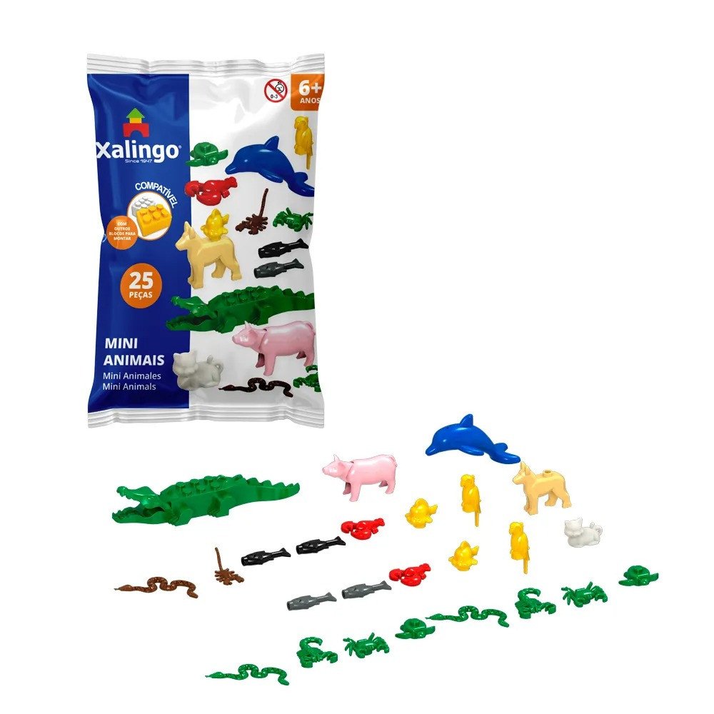 BLOCO  CRIATIVOS MINI ANIMAIS 25 PCS