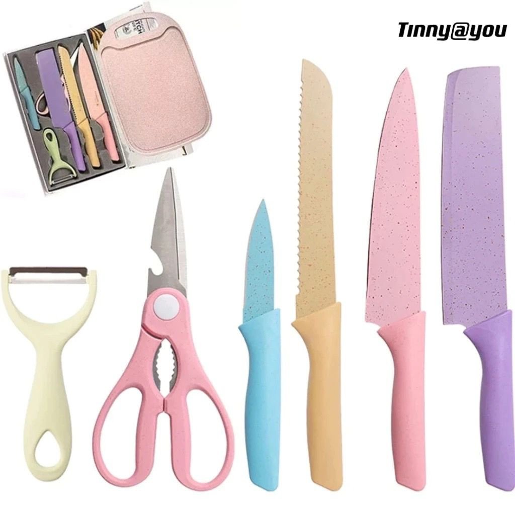 JOGO DE FACA 6 PEÇAS COLORIDO