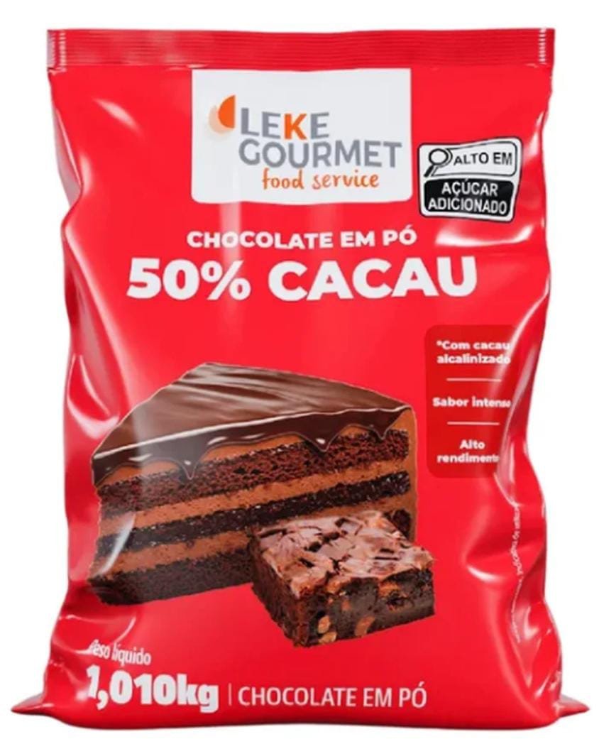 CHOC EM PO 50% 1,01KG LEKE GOURMET