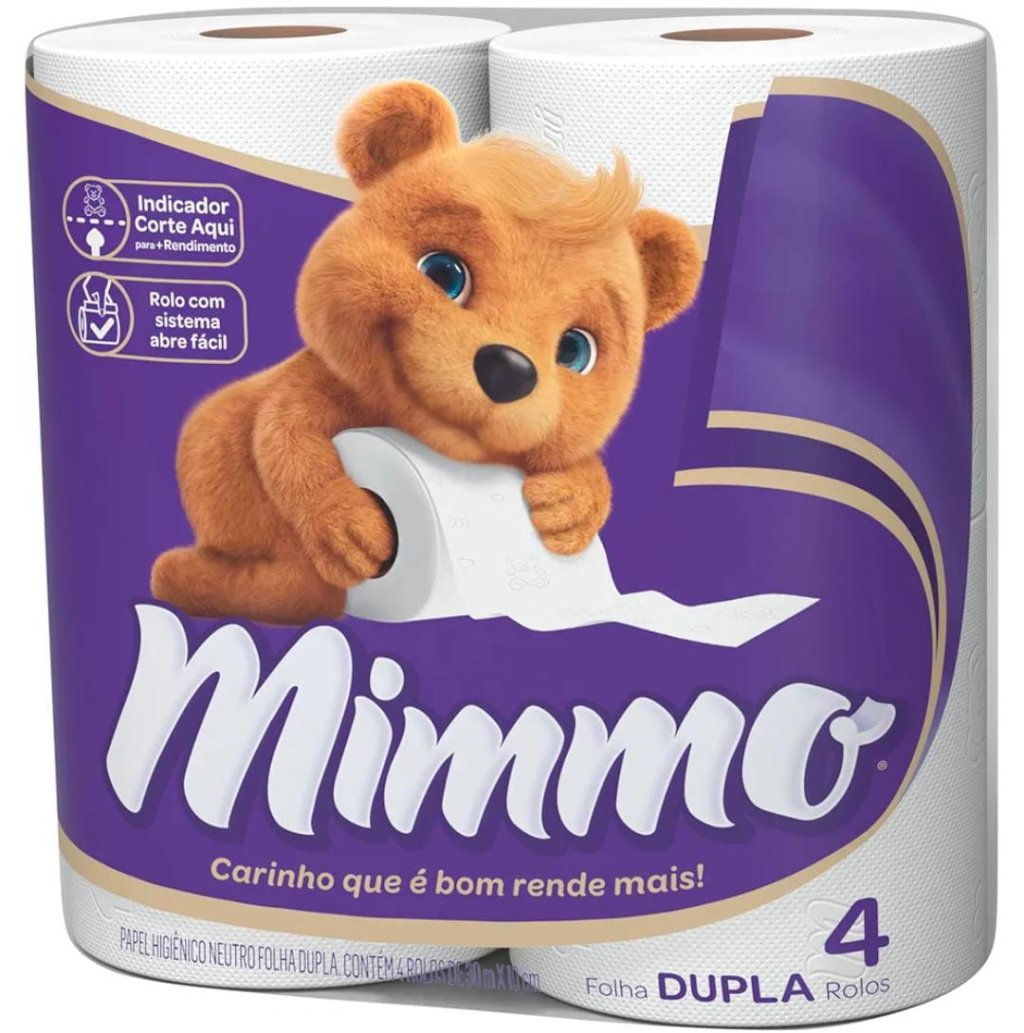 PAPEL HIGIENICO MIMMO 30M  4 ROLOS