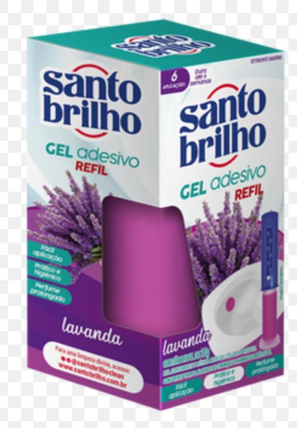 GEL ADESIVO LAVANDA REFIL C/6 SANTO BRILHO