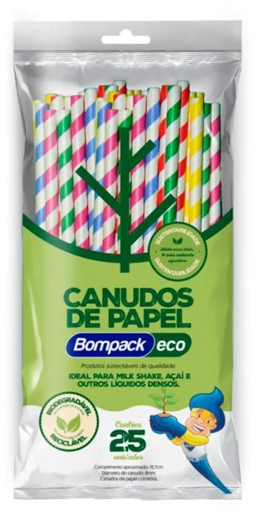 CANUDO DE PAPEL BOMPACK MISTO 25UN