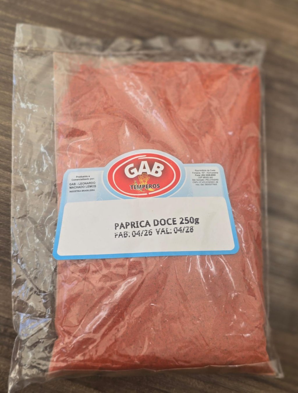 PAPRICA DOCE  GAB 250G