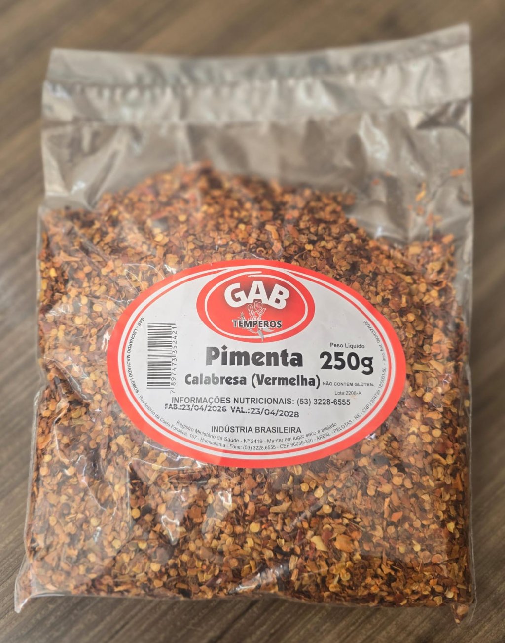 PIMENTA VERMELHA GAB 250G