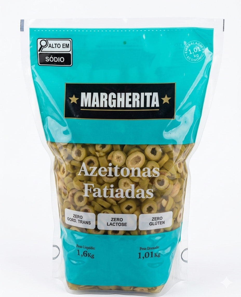 AZEITONA MARGHERITA VERDE FATIADA 1,01KG
