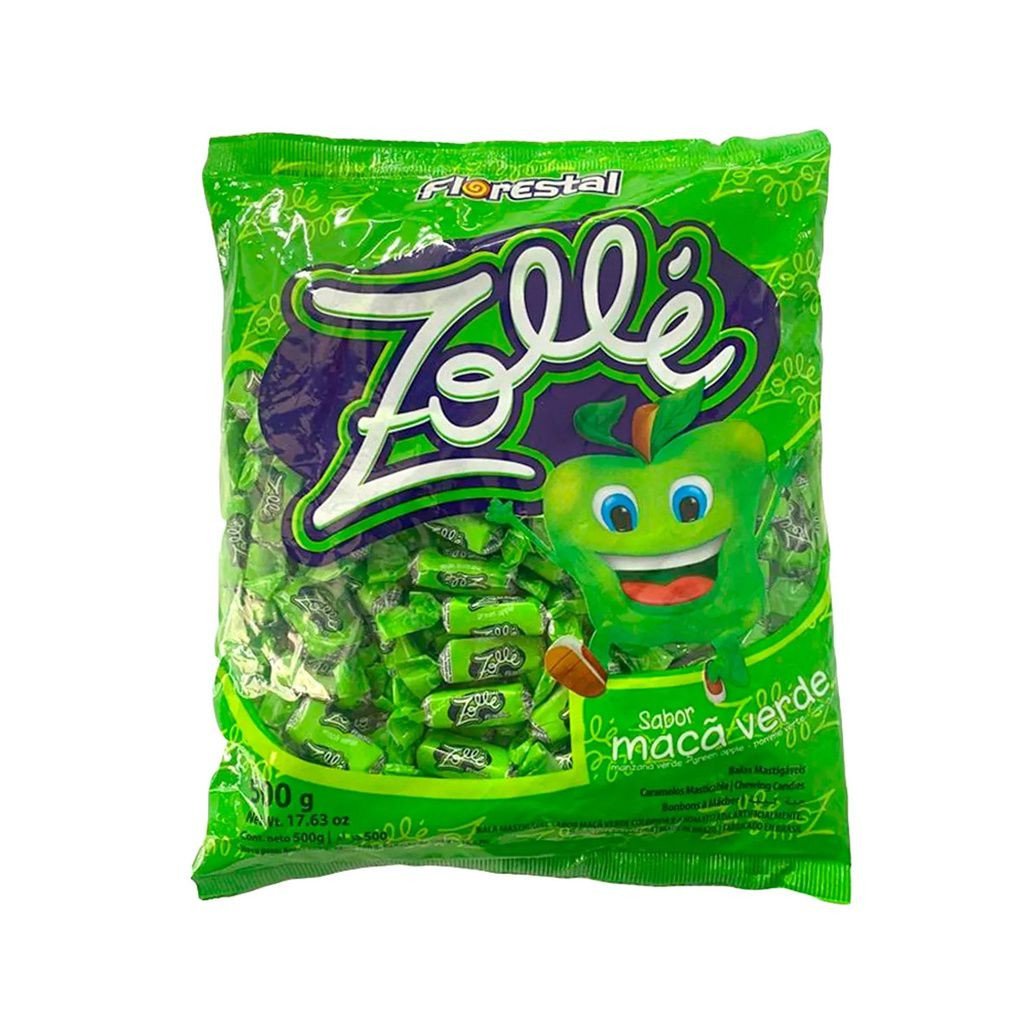 BALA MASTIGAVEL ZOLLE MAÇA VERDE 500G