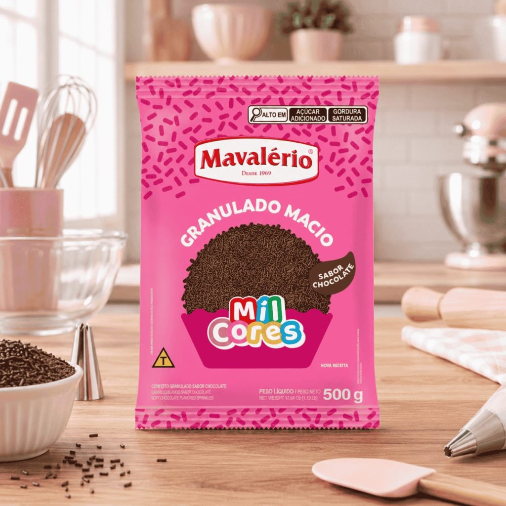 CHOCOLATE GRANULADO MACIO MAVALÉRIO  500G