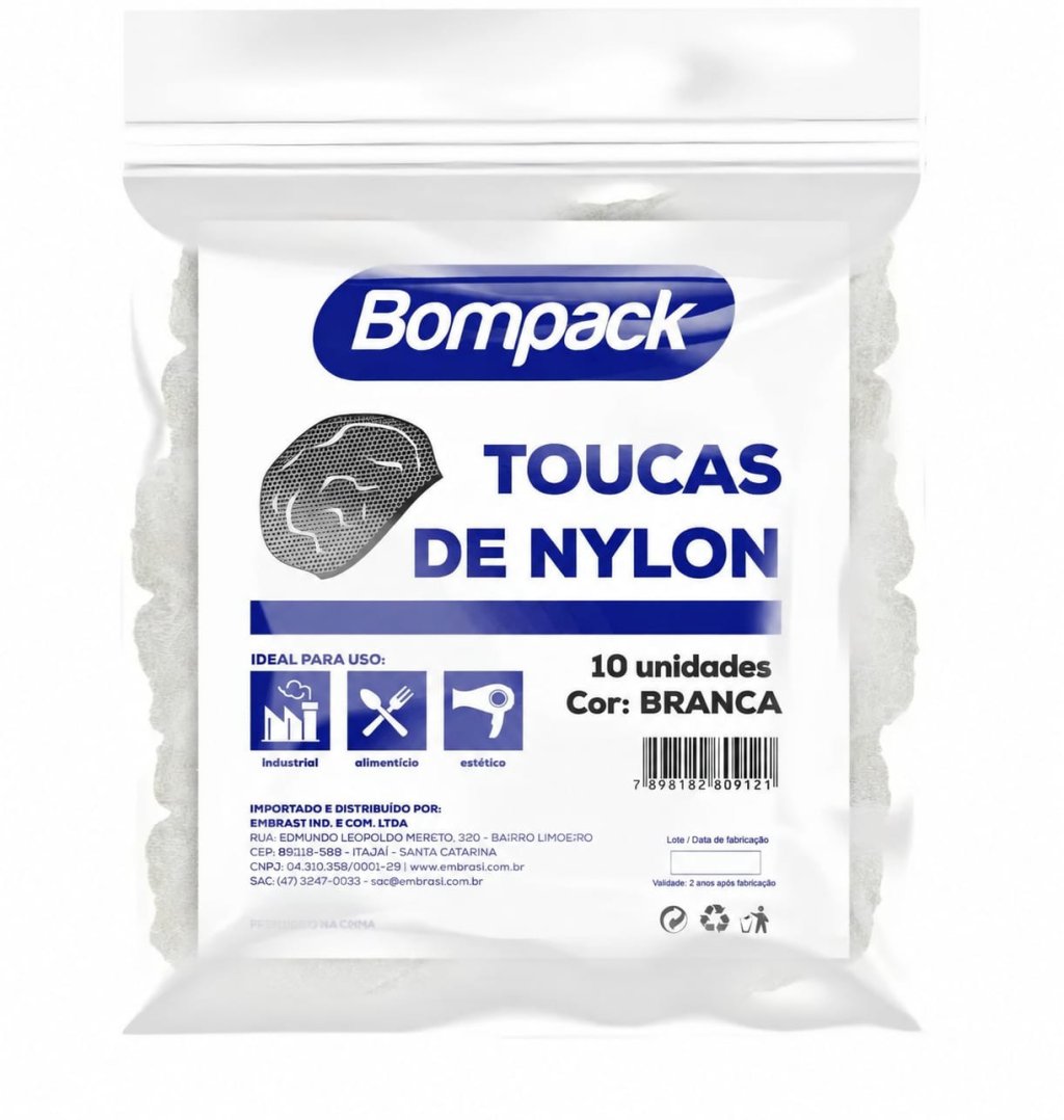 TOUCA BOMPACK NYLON BRANCA C/10