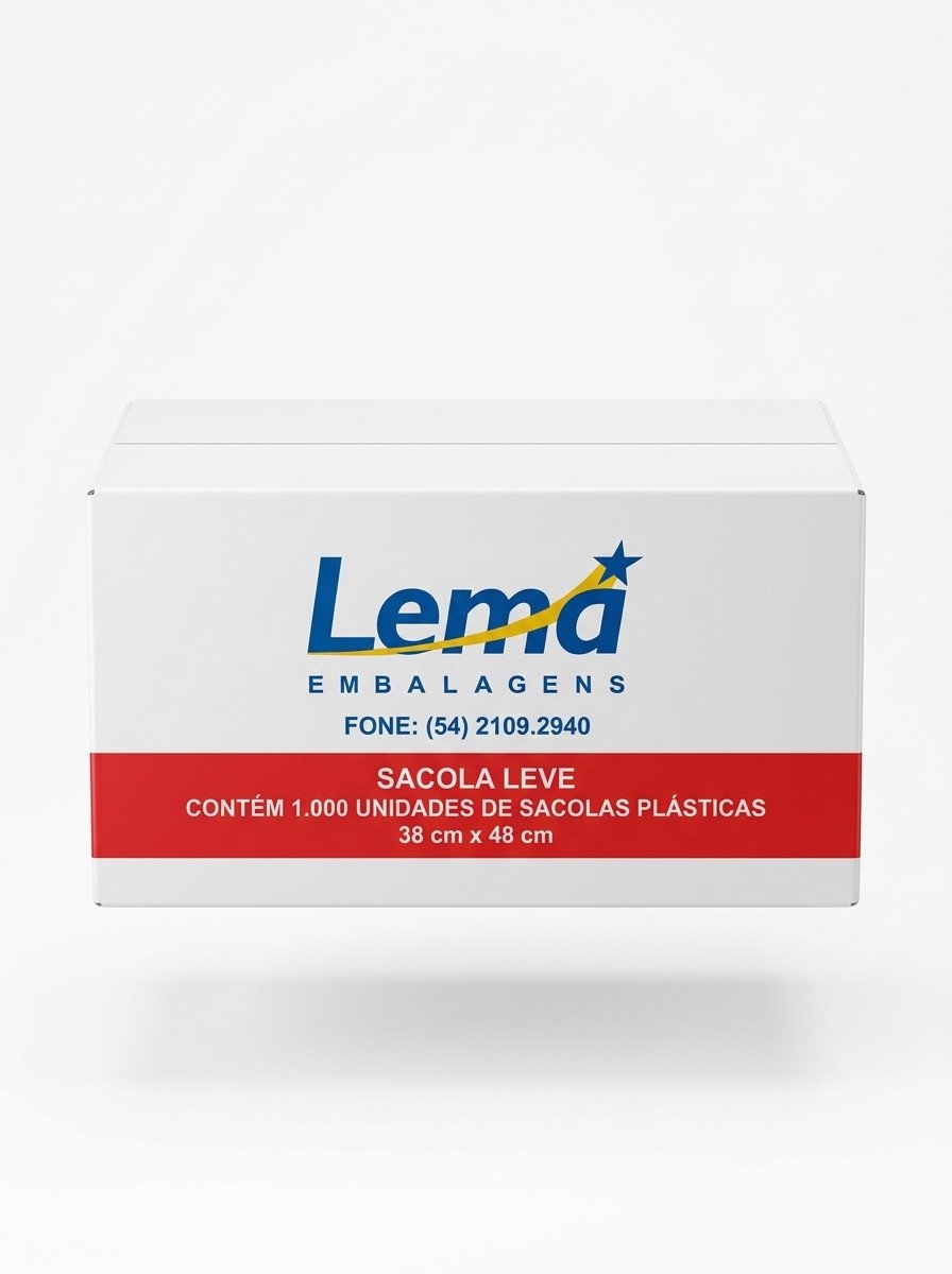 SACOLA LEMA LIGHT 38CMX48CM C/1000UN