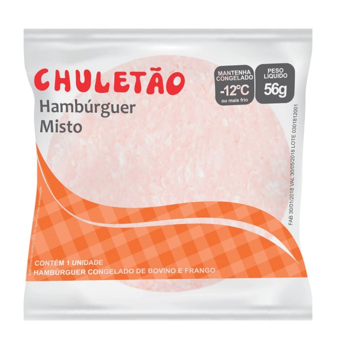 HAMBURGUER MISTO CHULETÃO 56g