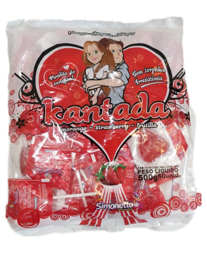 PIRULITO KANTADA MORANGO 500g