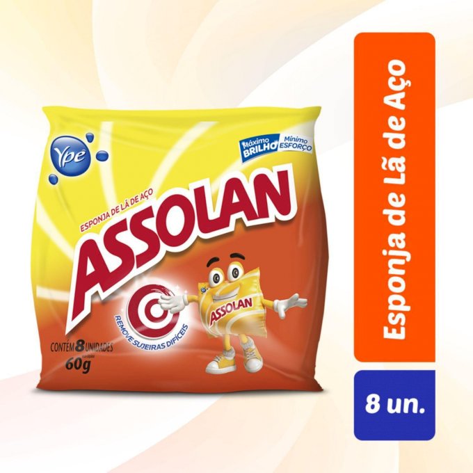 LÃ DE AÇO ASSOLAN 50g