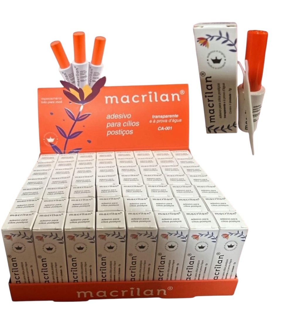 Cola para Cílios Postiço Transparente à Prova d’água Macrilan