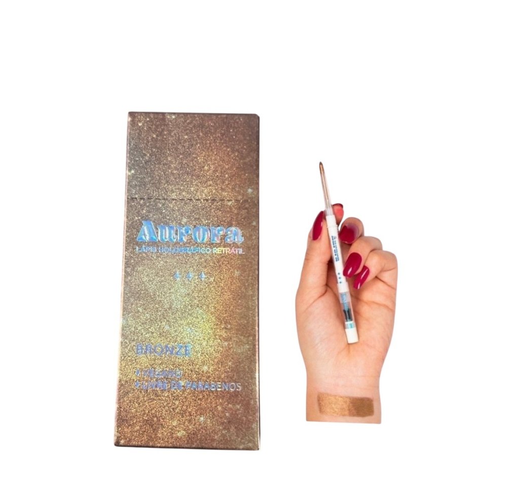 Lápis Holográfico Retrátil Aurora Bronze Luisance