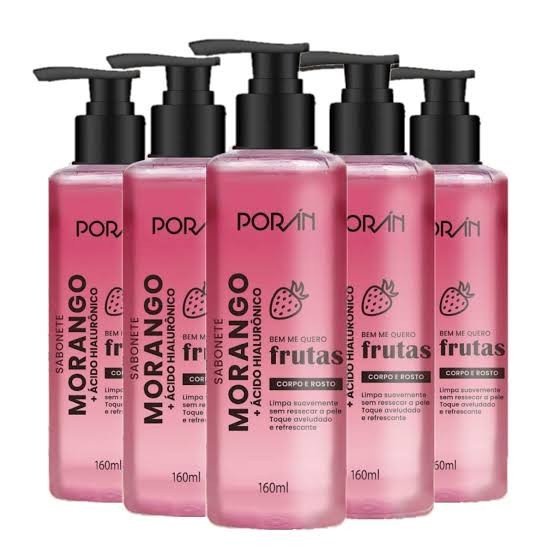 Sabonete Pump Morango Porán