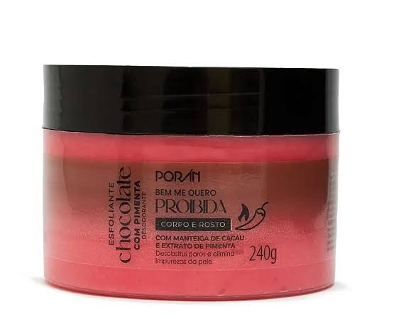 Esfoliante Corpo e Rosto Chocolate com Pimenta Porán