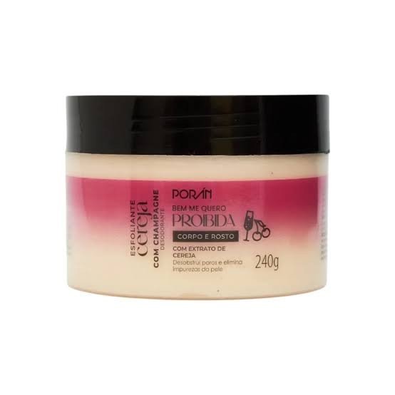 Esfoliante Corpo e Rosto Cereja com Champanhe Porán 