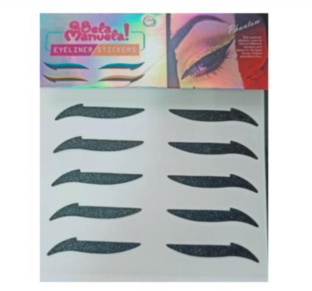 Adesivo Delineado Preto com Brilho