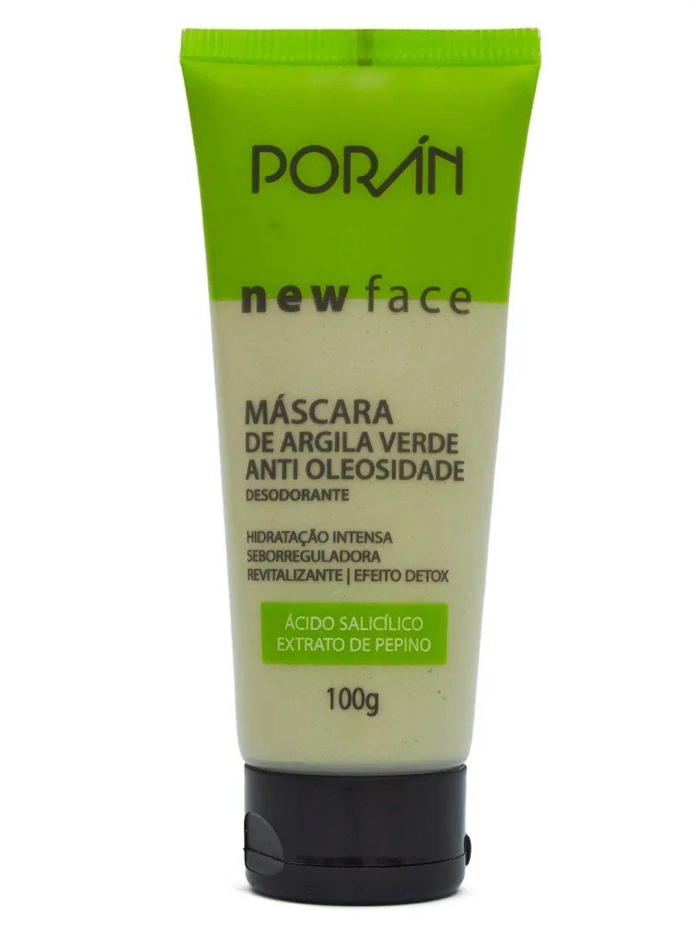 Máscara Argila Verde Anti Oleosidade Porán 