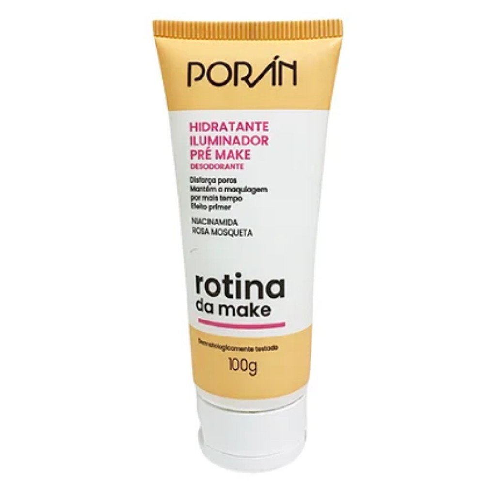 Hidratante Iluminador Pré Rotina de Make Porán 