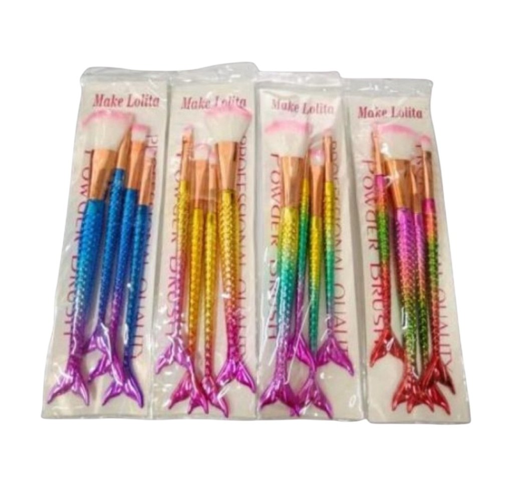 Kit 4 Pinceis Sereia Make Lolita