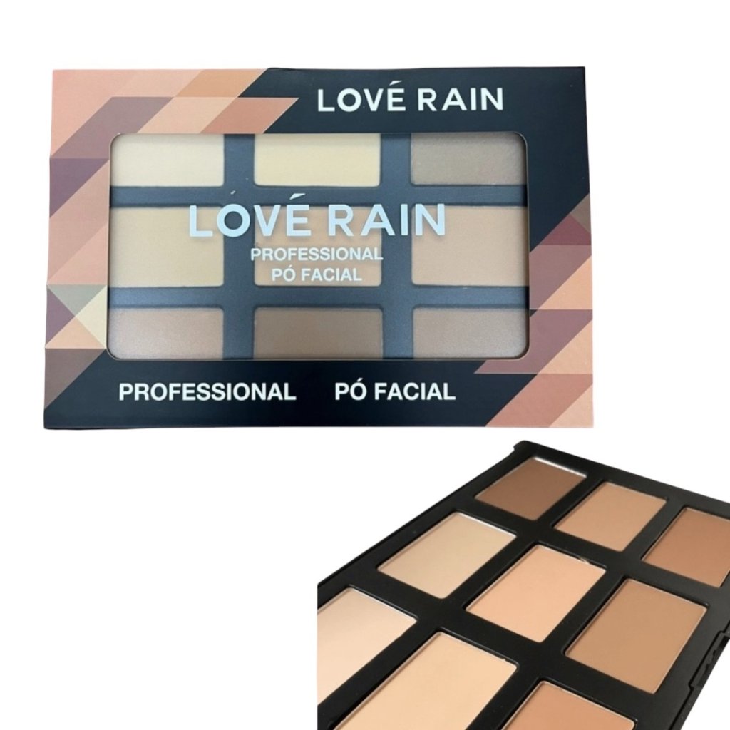 Paleta de Pó Profissional 9 tons Love Rain