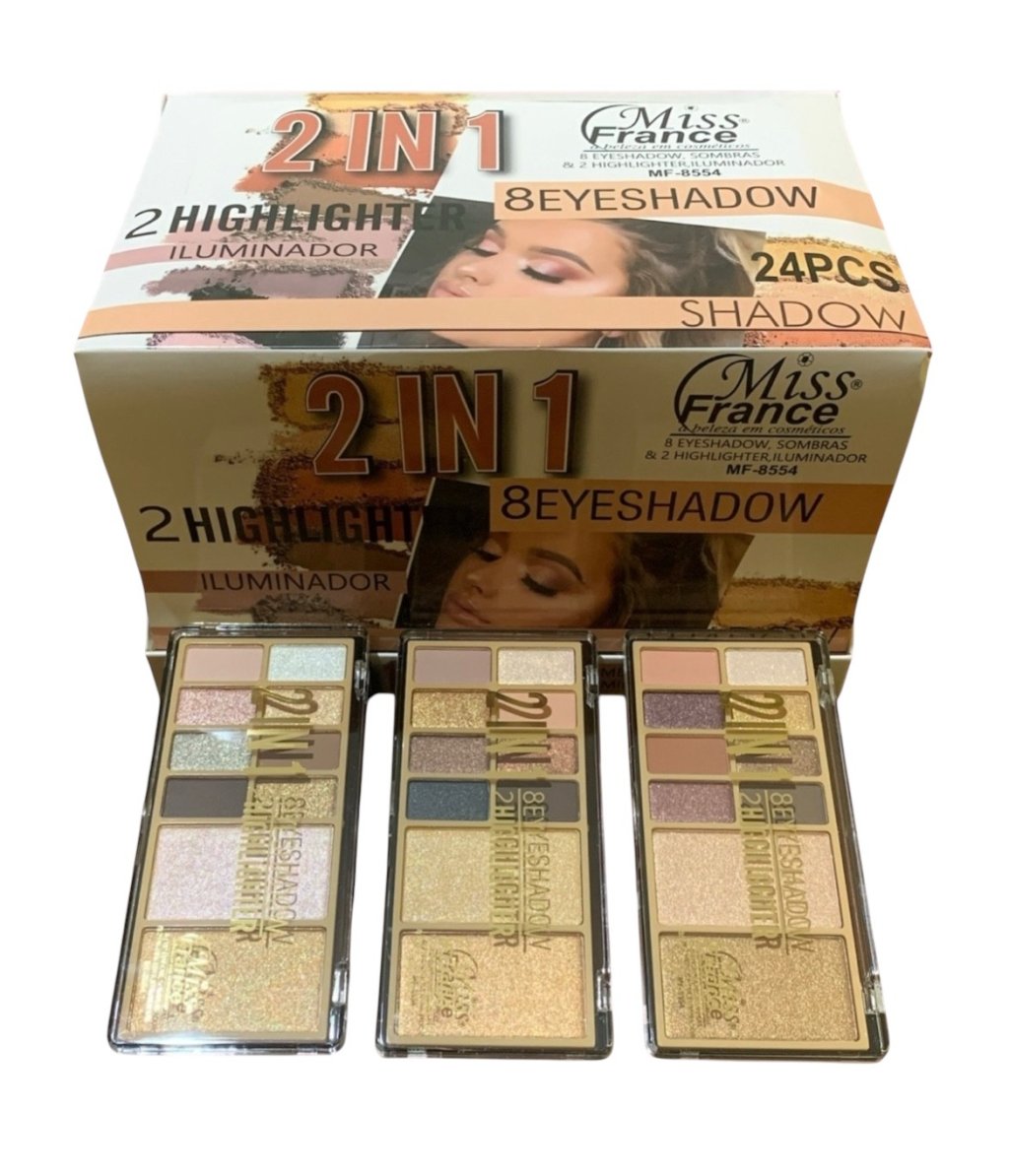 Paleta 2em1 Sombras e Iluminador Miss France