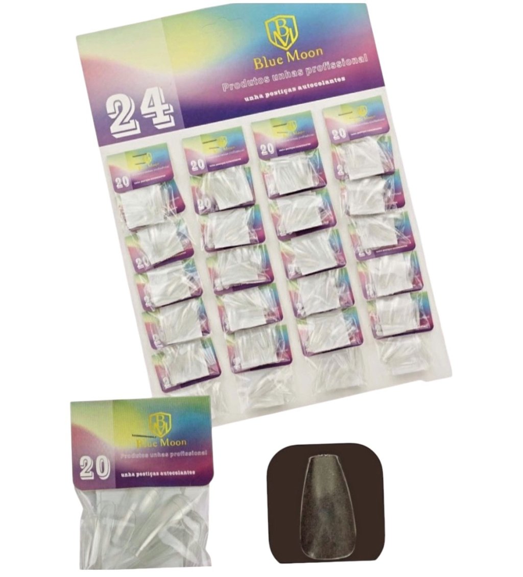 BM1003-20 Unha Bailarina Transparente Autocolante Blue Moon