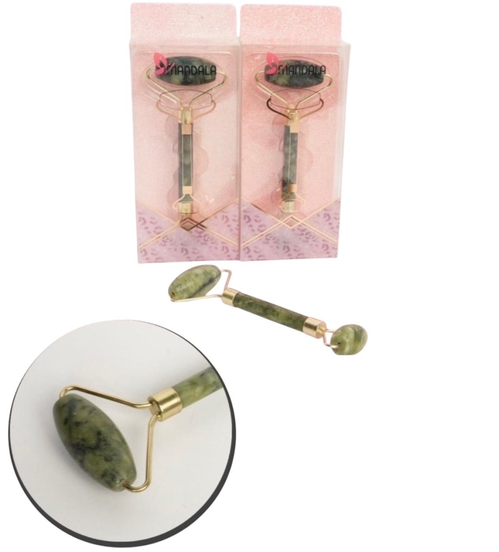 Roller Massageador Facial Pedra Jade Mandala