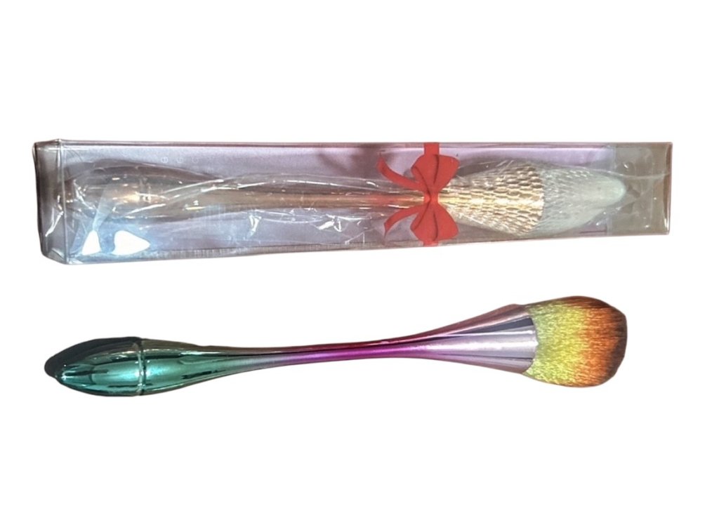 Pincel Espanador Cromado Botão de Rosa