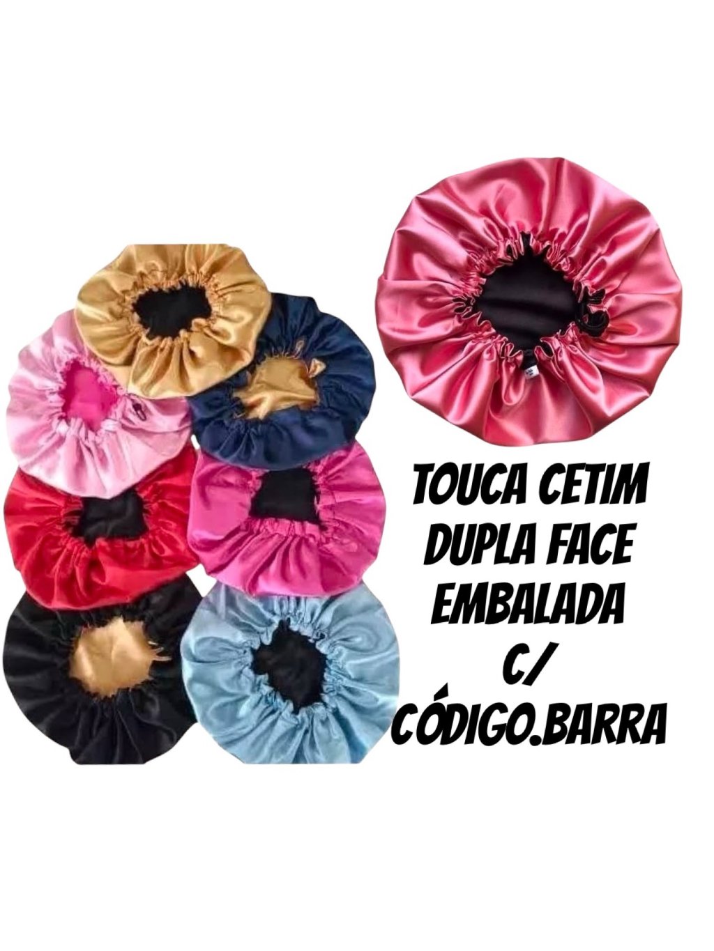 Touca de Cetim Dupla Face c/ Regulagem