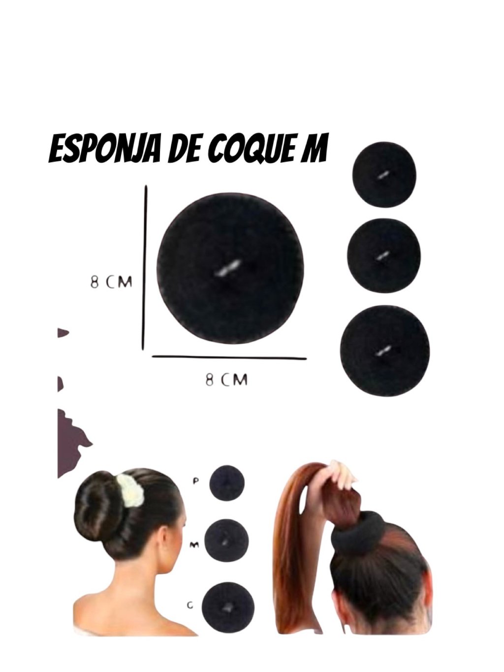 Donut Modelador de Esponja p/Coque M 8cm