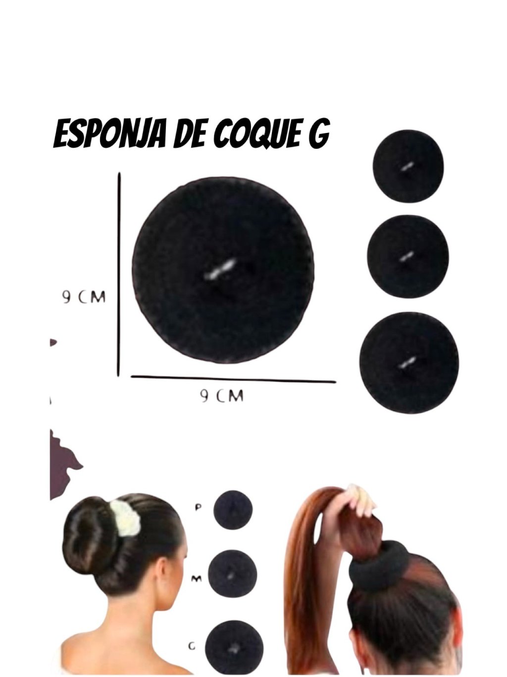 Donut Modelador de Esponja p/ Coque G 12cm