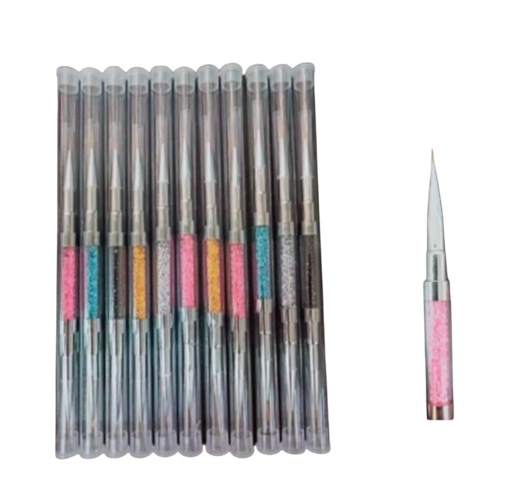 Pincel Duplo Filete para Unhas 